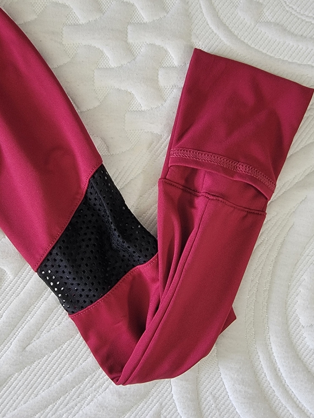 Harley Davidson Vented Cut Out Mesh Burgundy Red Pullover Long Sleeve Size Small - Picture 4 of 11